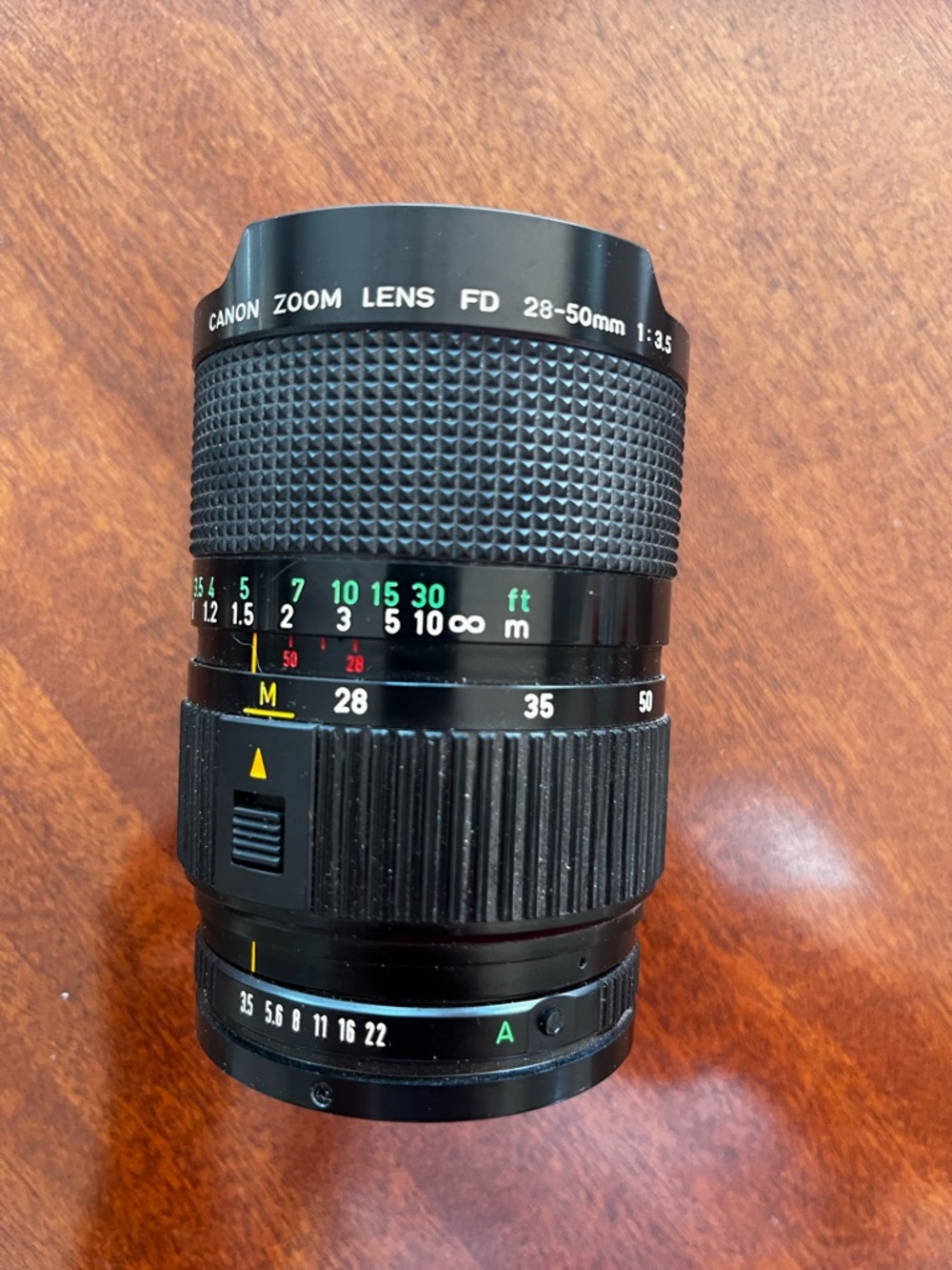 Canon Black 28-50mm FD f/3.5 Zoom Lens